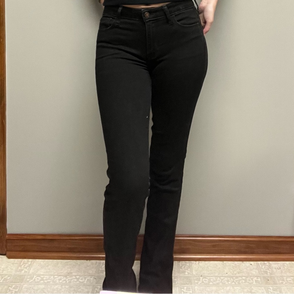 Hollister Women's Black Mid Rise Boot Cut Jeans